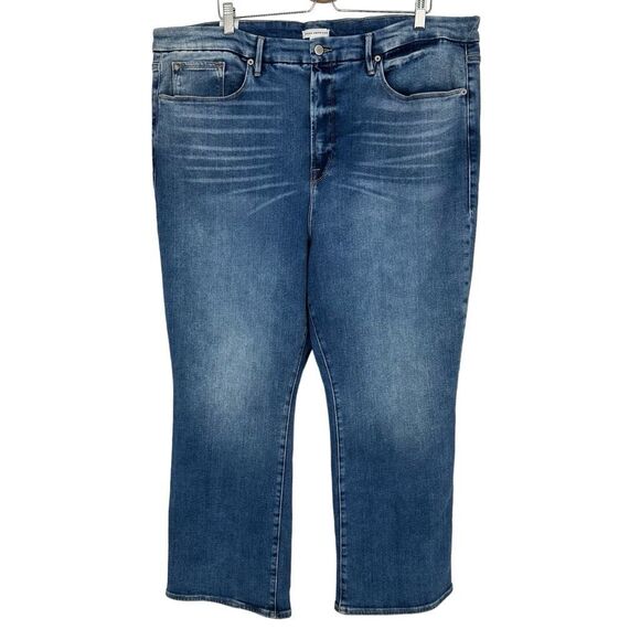 Good American Good Legs Crop Mini Boot Jeans GLCMB731T Blue Plus Size 26 NWT - Picture 2 of 14